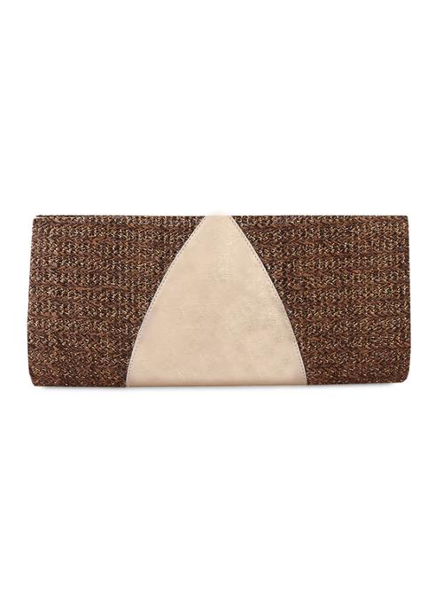 brown woven pattern leather clutch - 1085038 - Very Small Image - 1