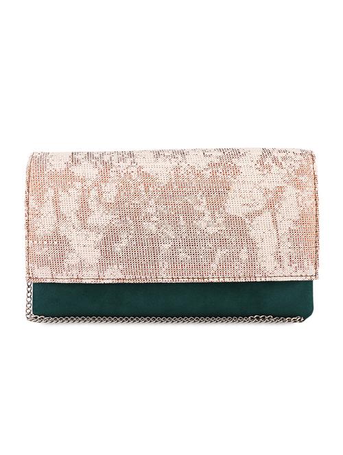 green embroidered leather clutch - 1085046 - Very Small Image - 1
