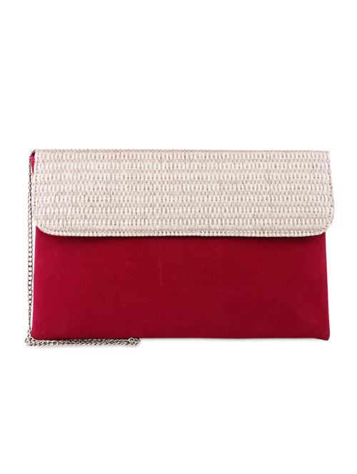 Pink Woven Pattern Leather Clutch - 1085062 - Very Small Image - 1