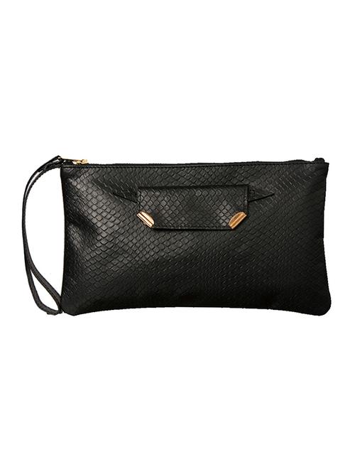 black leather clutch - 10851441 - Very Small Image - 1