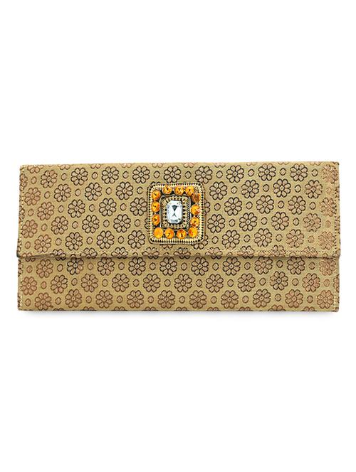 Floral printed Jute Clutch - 1085267 - Very Small Image - 1