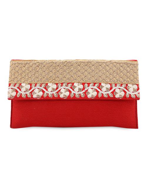 Embroidered Jute Clutch - 1085313 - Very Small Image - 1