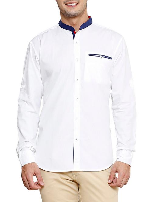white cotton casual shirt - 10853715 - Very Small Image - 1