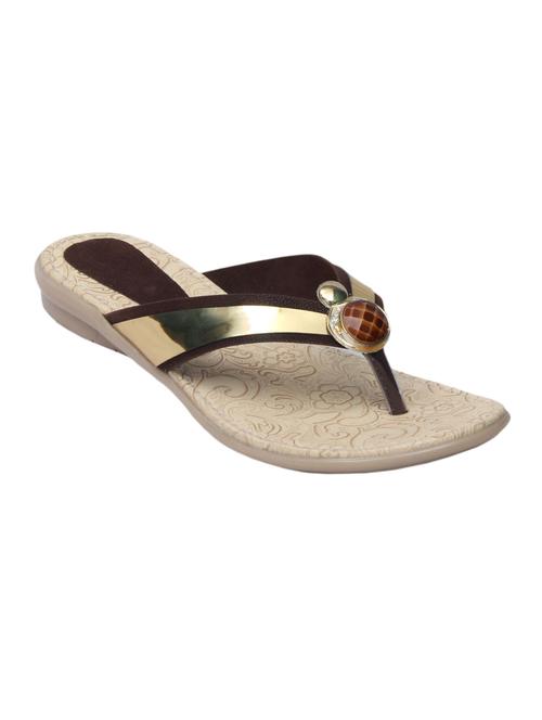 brown faux leather sandals - 10854861 - Very Small Image - 1