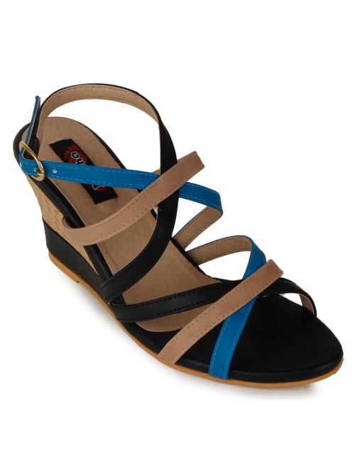 multi colored leatherette wedge - 10855998 - Very Small Image - 1