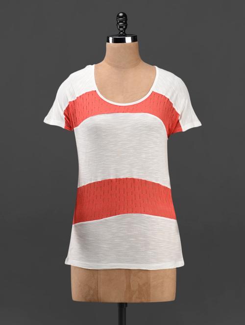 stylish short sleeve knitted viscose top - 1085738 - Very Small Image - 1