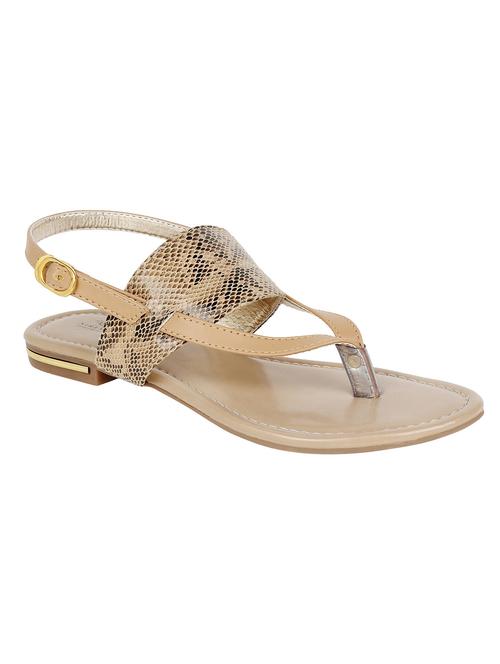 beige leatherette sandals - 10857462 - Very Small Image - 1