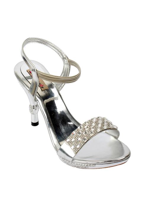 silver leatherette sandals - 10857493 - Very Small Image - 1