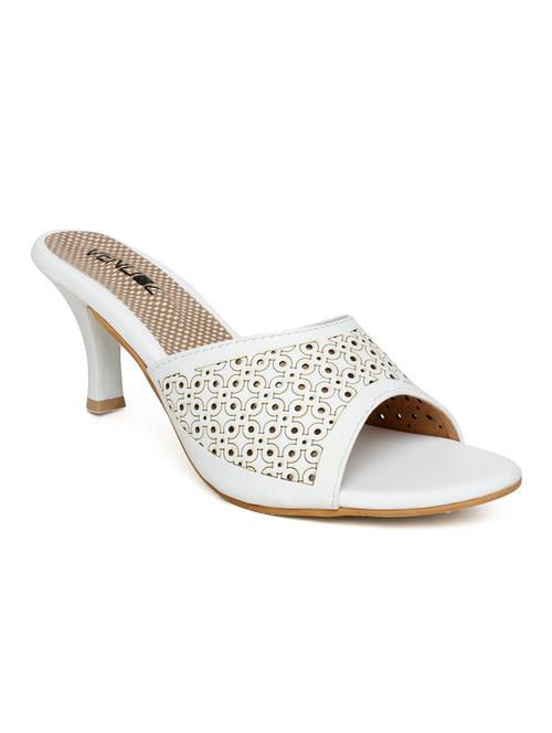 white faux leather sandals - 10858306 - Very Small Image - 1
