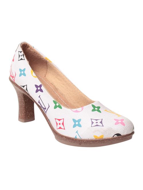 white leatherette pumps - 10859266 - Very Small Image - 1