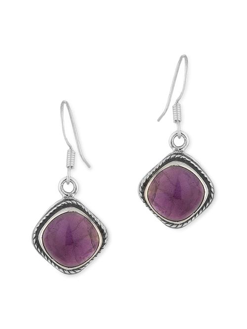 silver metal drop earrings - 10860591 - Very Small Image - 1