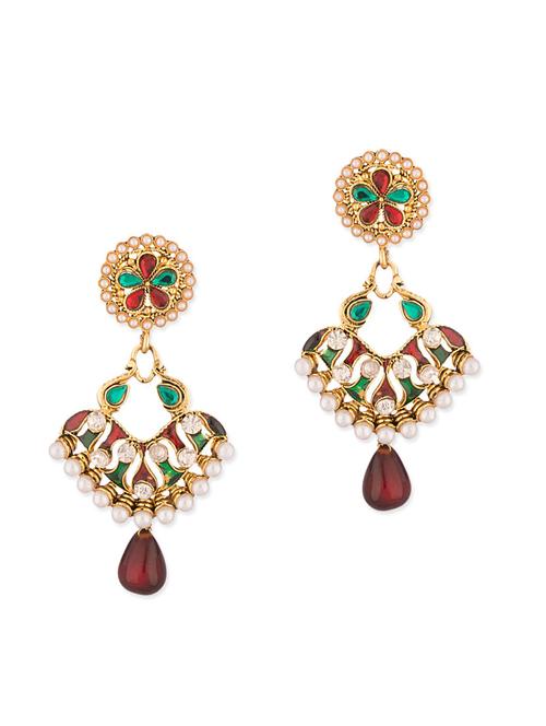 gold alloy earring - 10861225 - Very Small Image - 1