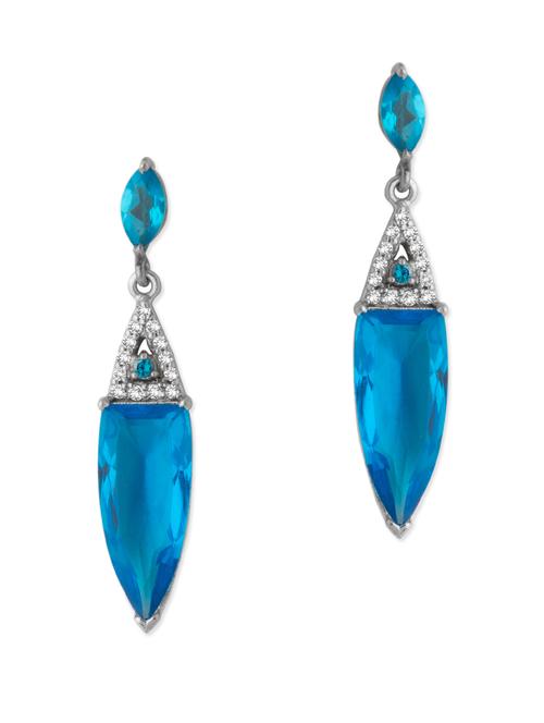 silver metal drop earrings - 10861529 - Very Small Image - 1