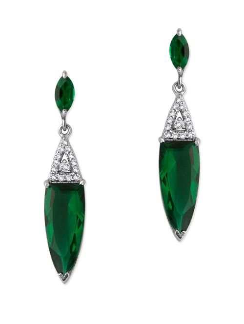 silver metal drop earrings - 10861531 - Very Small Image - 1