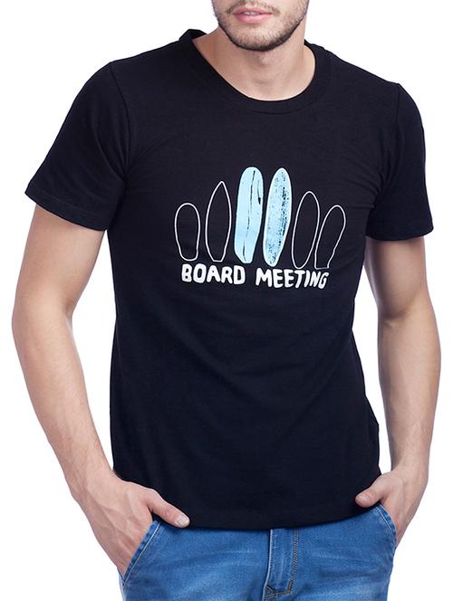black cotton printed t-shirt - 10862331 - Very Small Image - 1