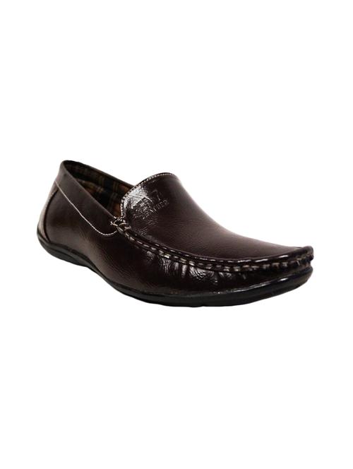 brown faux leather loafers - 10864453 - Very Small Image - 1