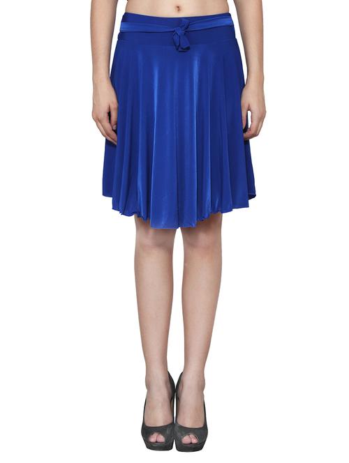 royal blue viscose skirts - 10874865 - Very Small Image - 1