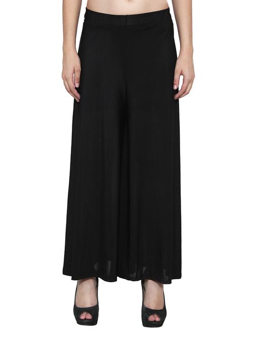 black poly spandex palazzos - 10874883 - Very Small Image - 1