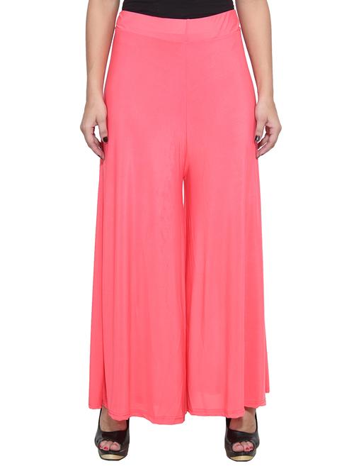 peach viscose palazzos - 10874887 - Very Small Image - 1
