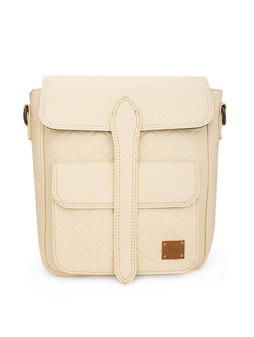 ivory leatherette sling bag - 10883709 - Very Small Image - 1