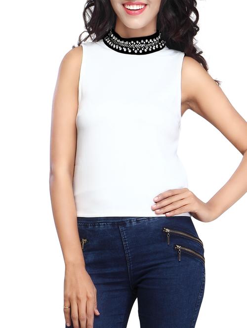 white lycra top - 10884448 - Very Small Image - 1