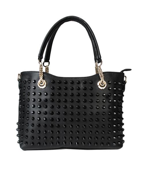 black leatherette textured handbag - 10885997 - Very Small Image - 1