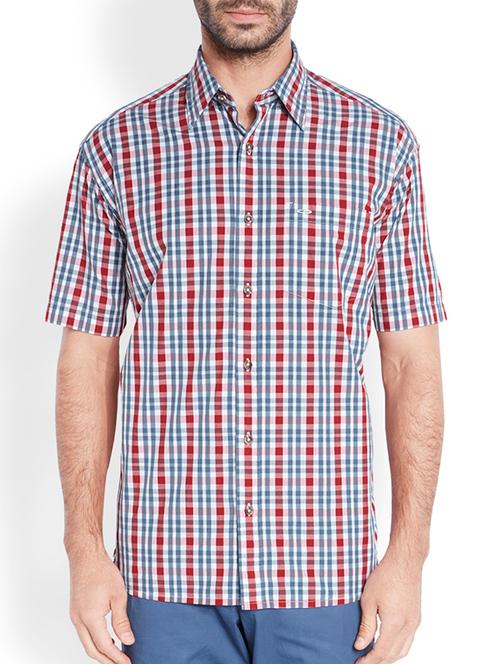 medium red cotton casual shirt - 10888799 - Very Small Image - 1