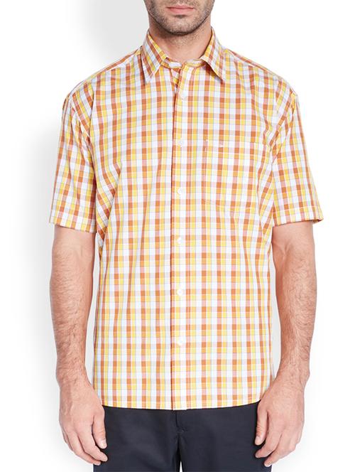 medium orange cotton casual shirt - 10888803 - Very Small Image - 1