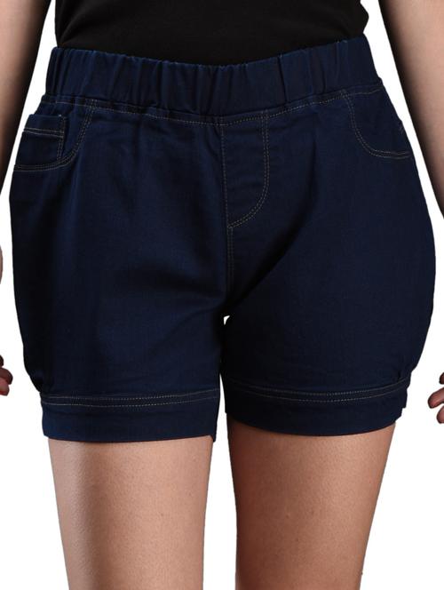 dark blue denim bloomer shorts - 1089226 - Very Small Image - 1