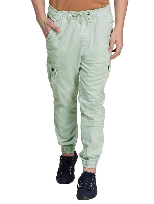 green cotton track pant - 10893753 - Very Small Image - 1