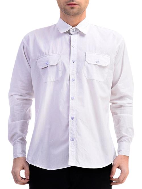 white cotton casual shirt - 10894249 - Very Small Image - 1