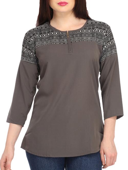 grey nylon spandex top - 10897902 - Very Small Image - 1