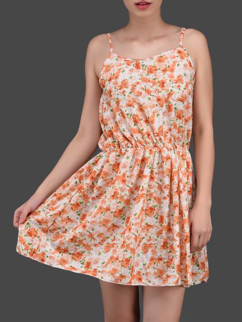 floral print elastic waist dress - 1089841 - Very Small Image - 1