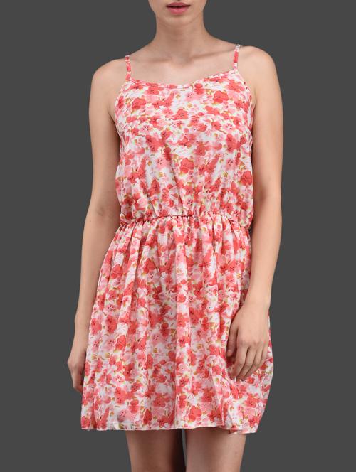 orange floral print blouson dress - 1089843 - Very Small Image - 1