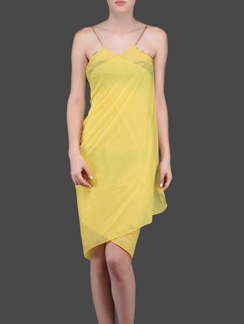 Cross Front Polyester Beach Cover-up - 1089944 - Very Small Image - 1