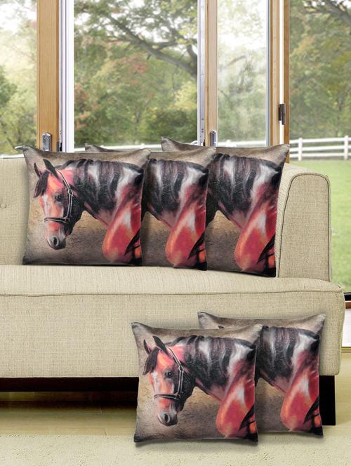 set of 5 digital printed cushion cover - 10899805 - Very Small Image - 1