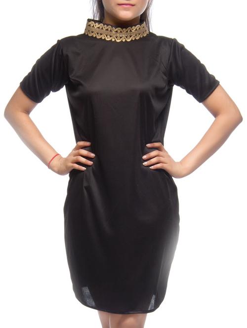 black cotton aline dress - 10901737 - Very Small Image - 1
