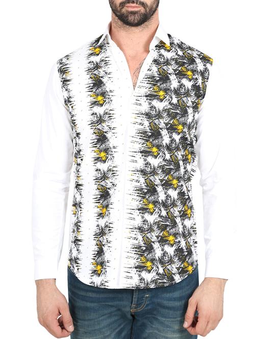 white cotton casual shirt - 10904455 - Very Small Image - 1