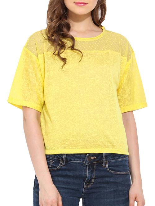 yellow poly cotton top - 10906723 - Very Small Image - 1