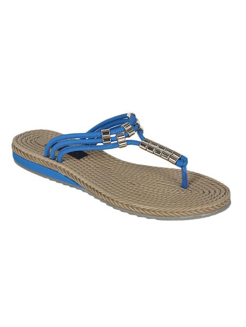 blue leatherette sandals - 10906885 - Very Small Image - 1