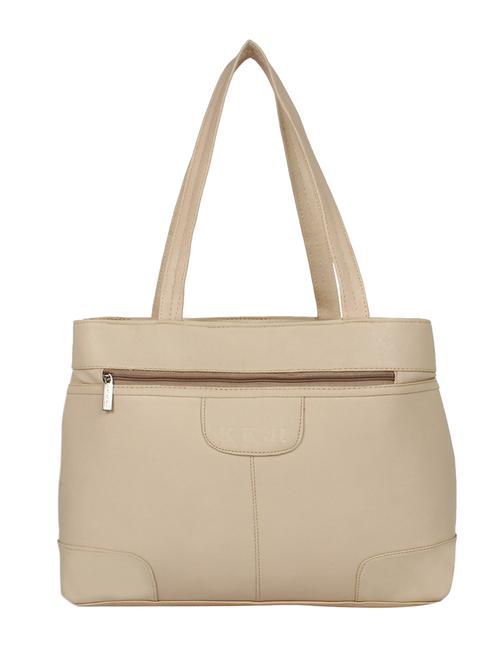 beige leatherette handbag - 10908971 - Very Small Image - 1