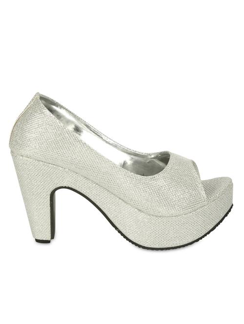 silver textured faux leather sandals - 1090902 - Very Small Image - 1