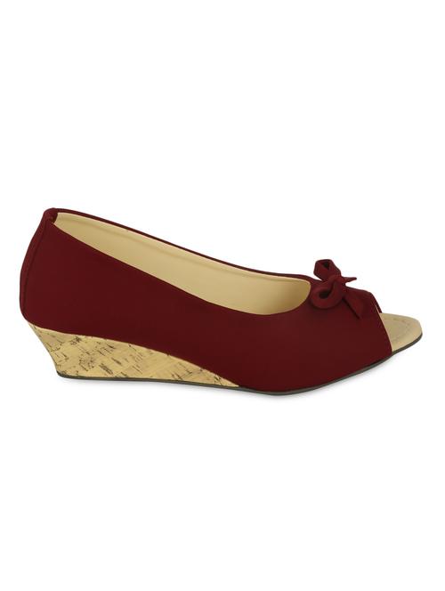 maroon slip on wedges - 1090908 - Very Small Image - 1