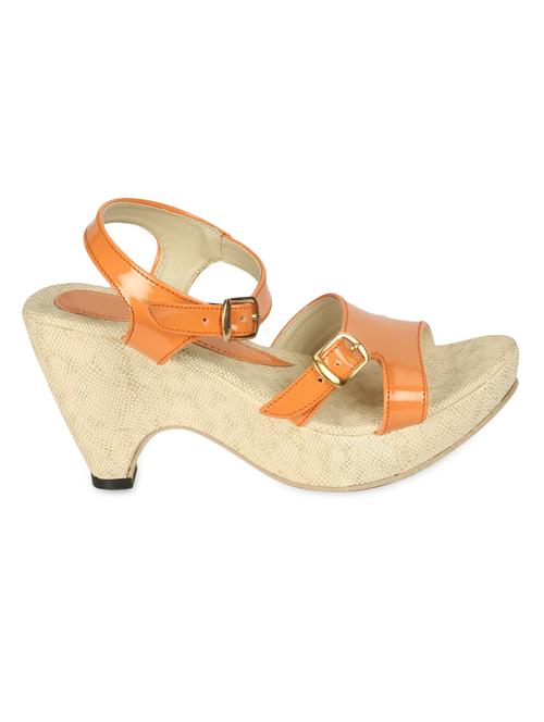 tan Leatherette wedges - 1090918 - Very Small Image - 1
