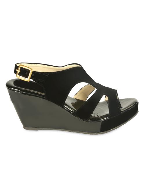 black suede back strap wedges - 1090935 - Very Small Image - 1