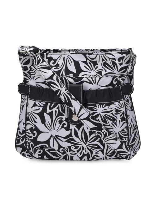monochrome floral printed canvas sling bag - 1091355 - Very Small Image - 1