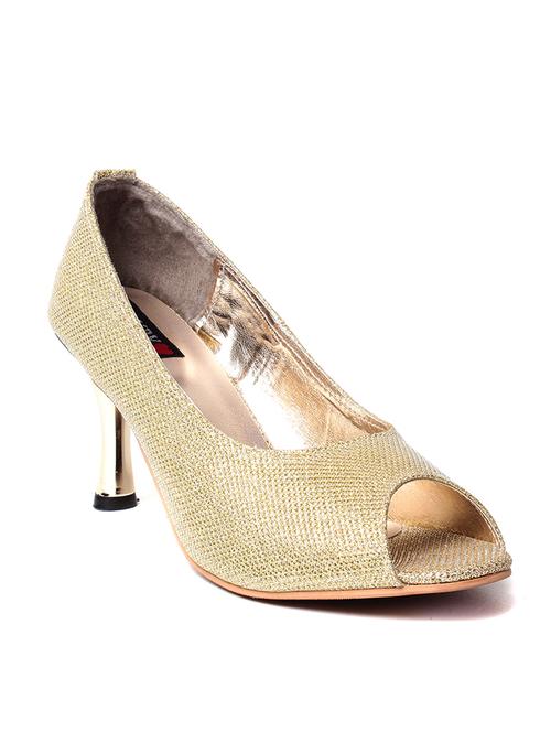 gold rexine sandals - 10913648 - Very Small Image - 1