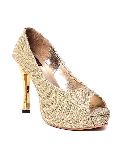 gold leatherette sandals - 10913649 - Very Small Image - 1