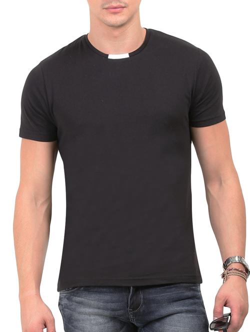 black cotton t-shirt - 10917904 - Very Small Image - 1