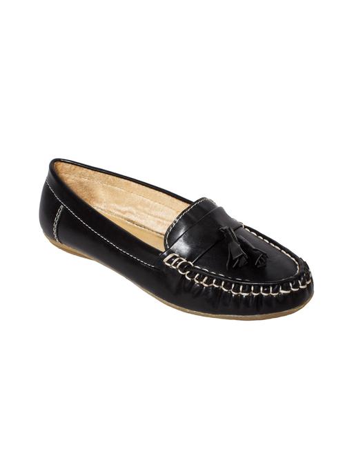 black leatherette slip on loafer - 10925380 - Very Small Image - 1